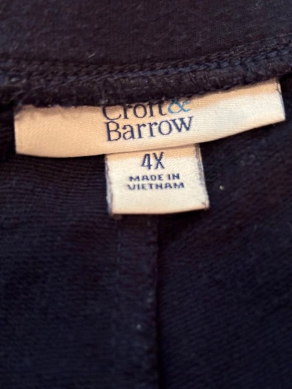 Croft & Barrow Navy Color Pull-On 2 Pants - 4X - Picture 3 of 13